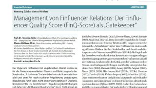 Management von Finfluencer Relations: Der FinfluencerQuality Score (FinQ-Score) als „Gatekeeper“