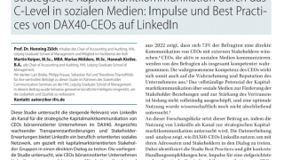 Strategische Kapitalmarktkommunikation durch das C-Level in sozialen Medien: Impulse und Best Practices von DAX40-CEOs auf LinkedIn