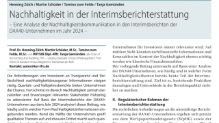 Nachhaltigkeit in der Interimsberichterstattung - Eine Analyse der Nachhaltigkeitskommunikation in den Interimsberichten der DAX40-Unternehmen im Jahr 2024